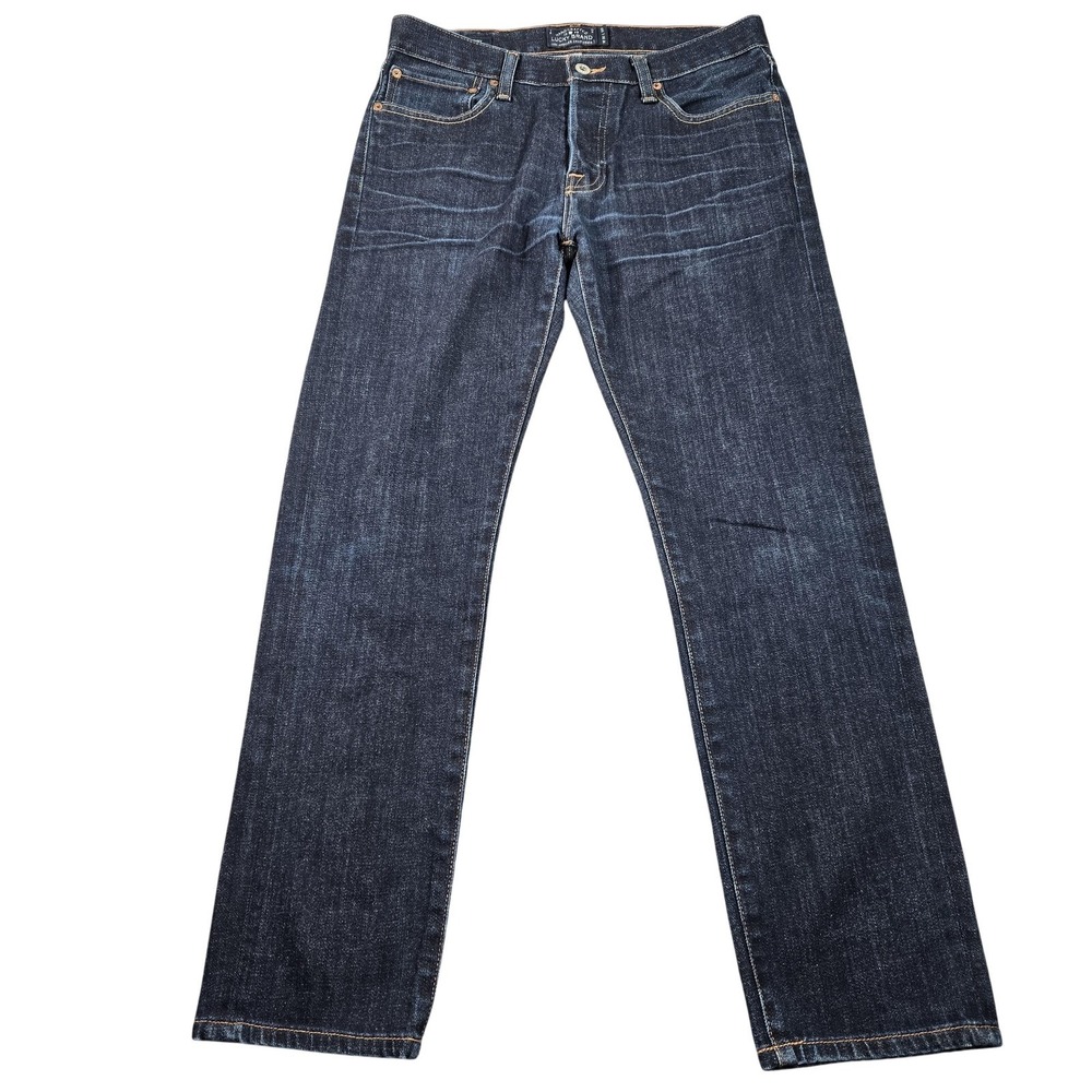Lucky Brand 1 Authentic Skinny Jeans Mens 30x30 Blue Dark Wash Slim Denim